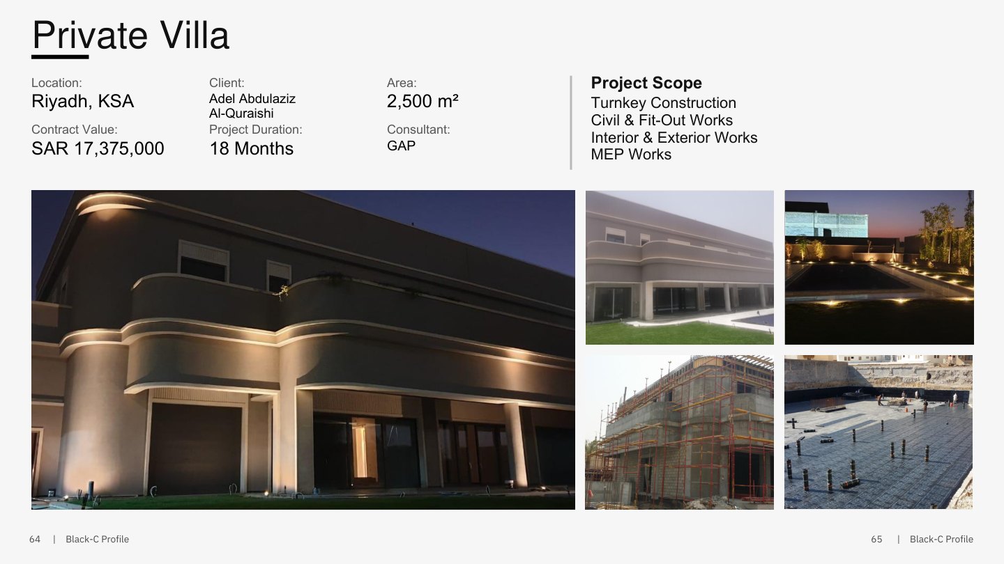 Private Villa — Al-Quraishi project details and photo gallery from the company profile